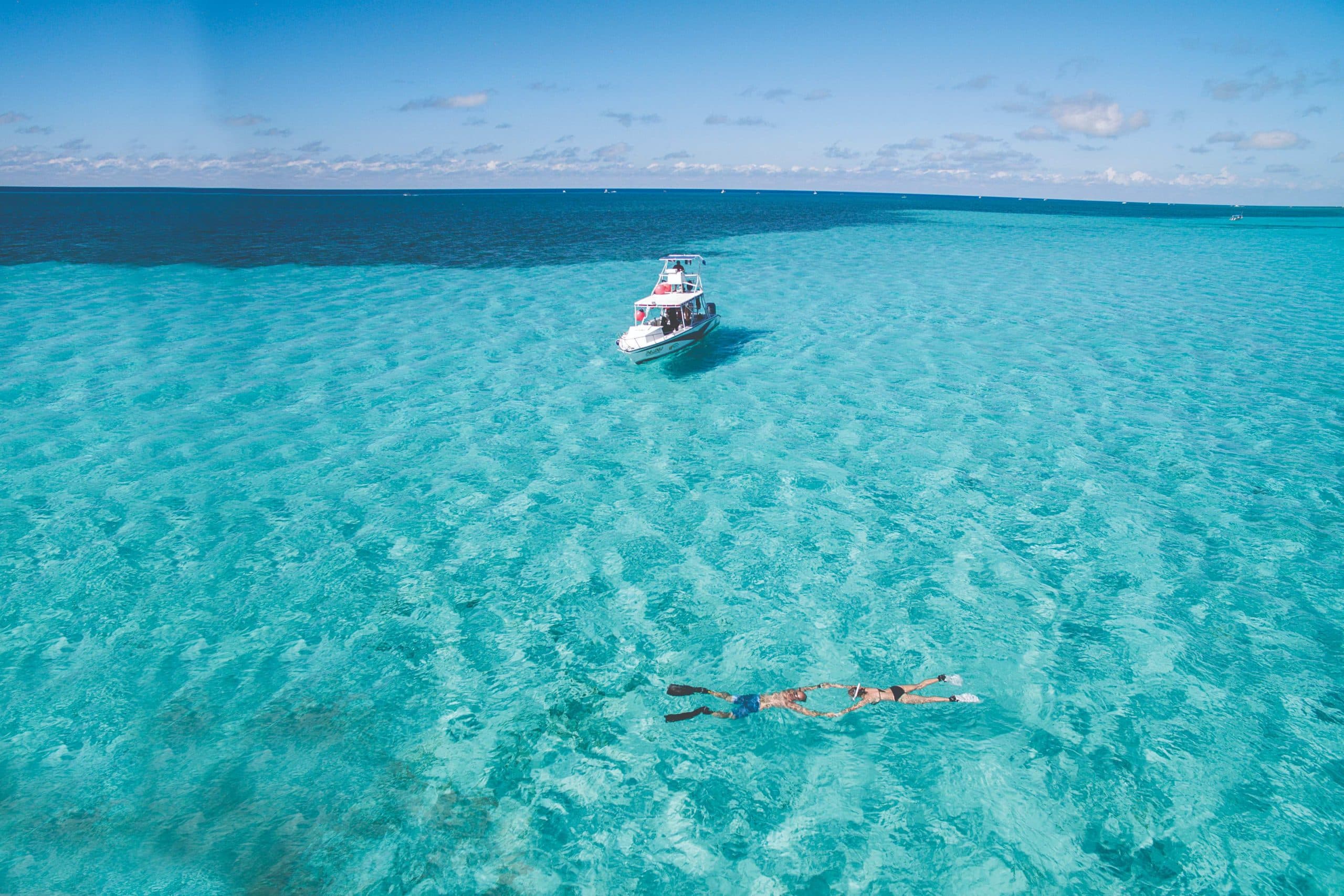 Crystal-clear water at El Cielo, Cozumel