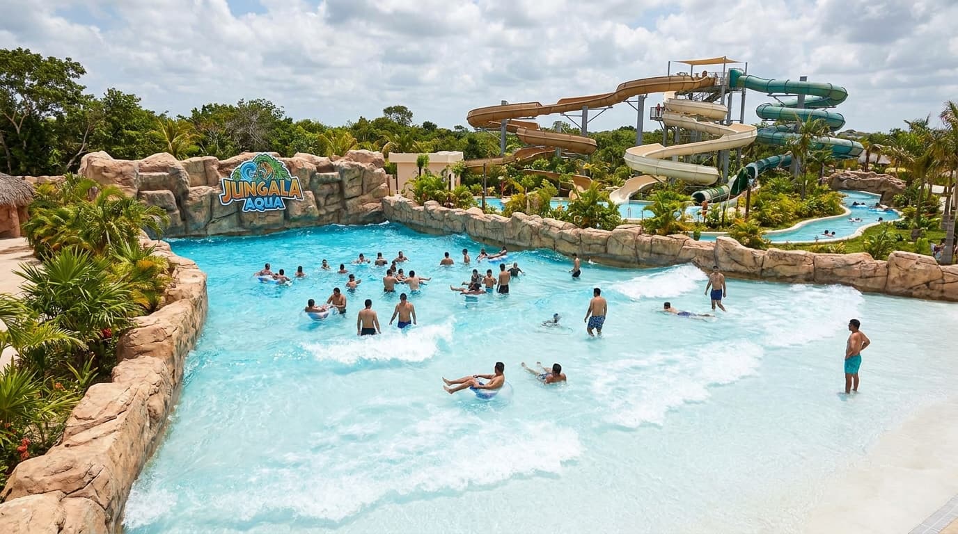 Jungala aqua park near Playa del Carmen