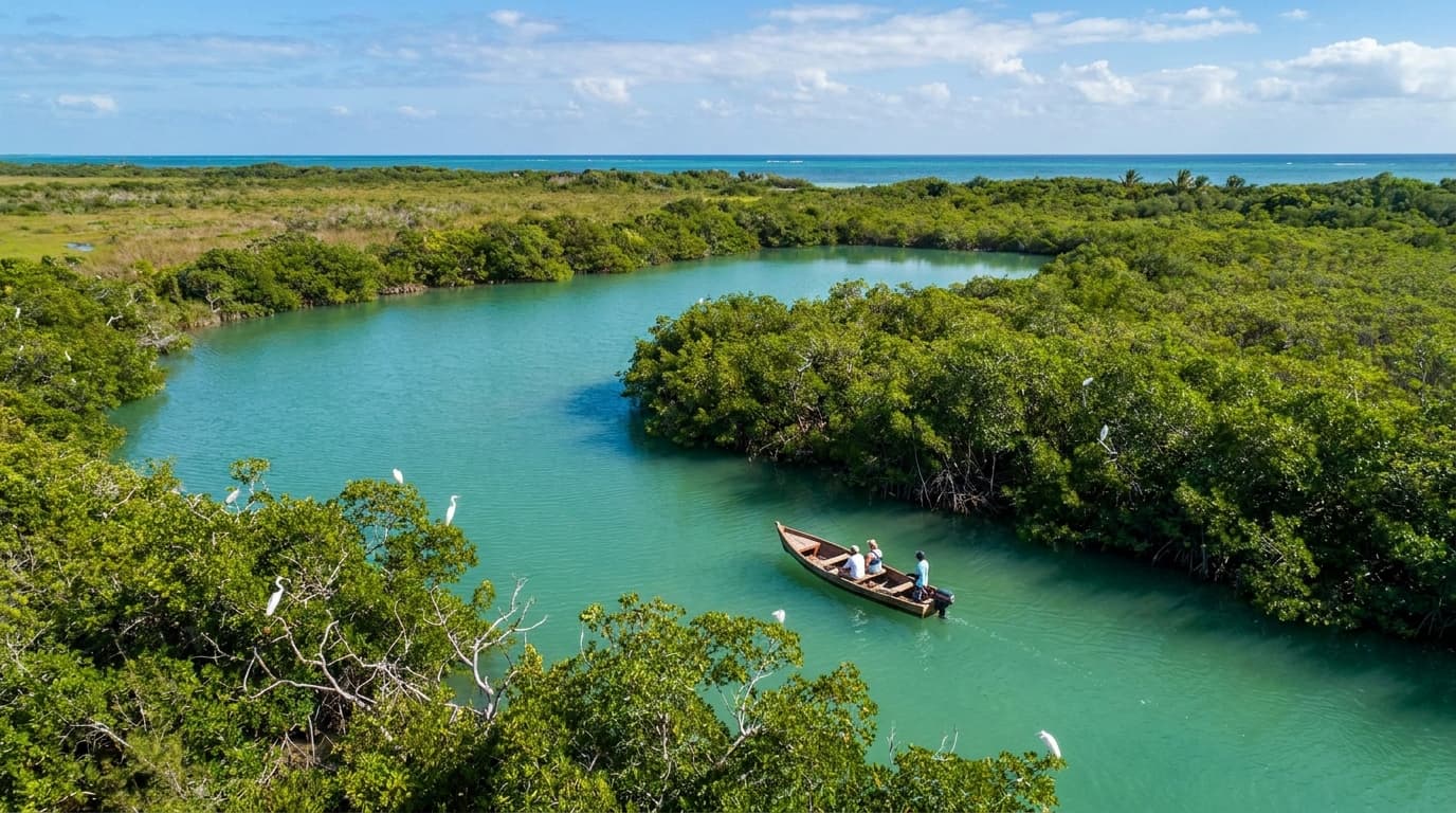 The Sian Ka'an biosphere reserve in the Riviera Maya